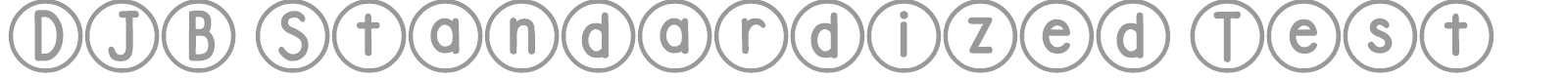 DJB Standardized Test font preview